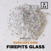 Firepits Glass Reflective Gold